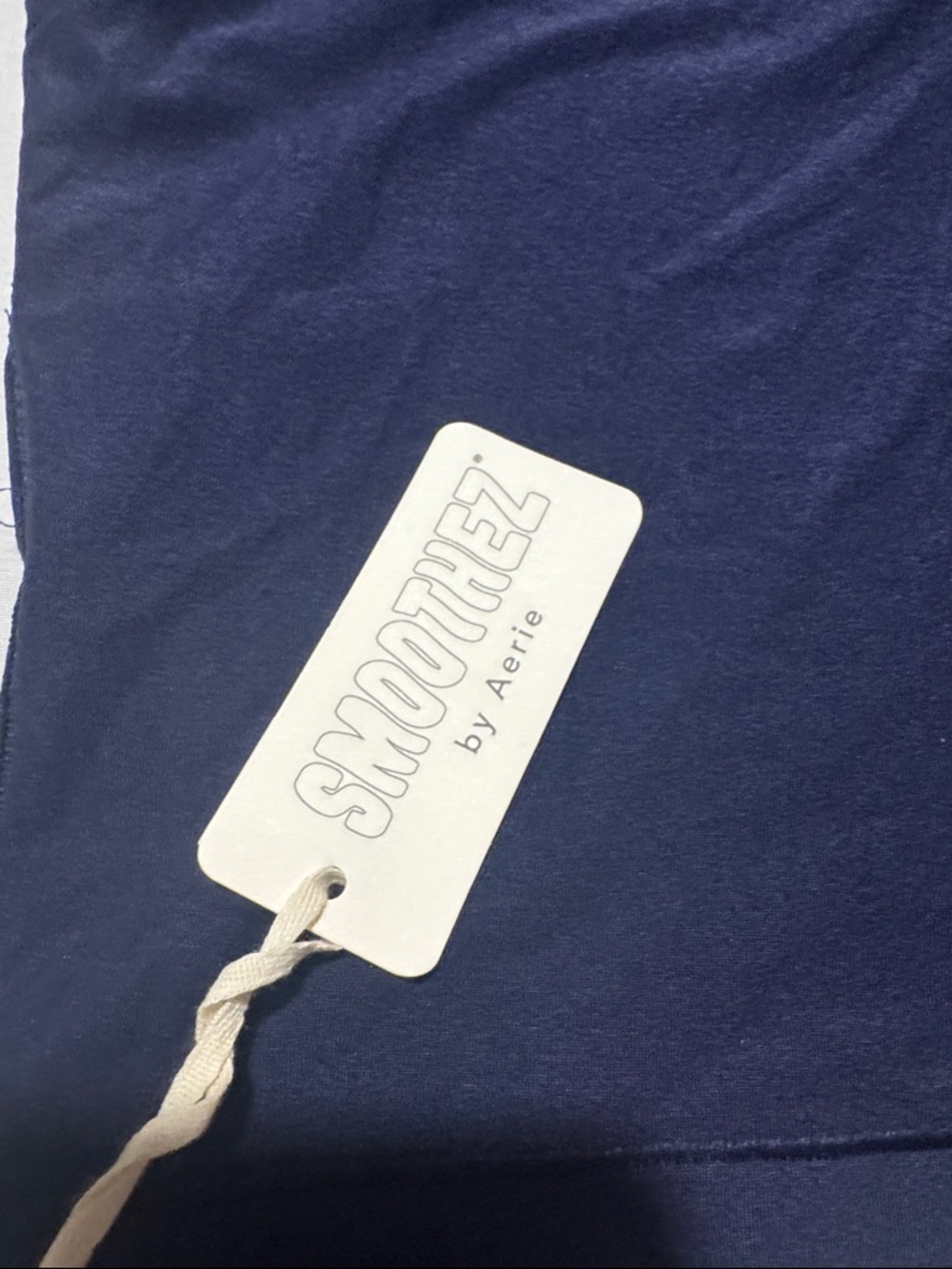 aerie Navy Smoothiez Tee with White Logo